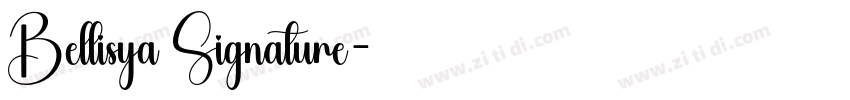 Bellisya Signature字体转换
